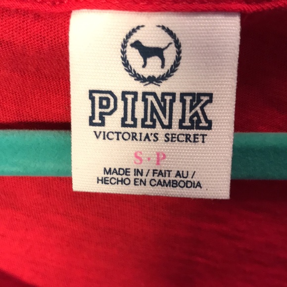 Pink ladies size S-P red short sleeved tee - Picture 2 of 3